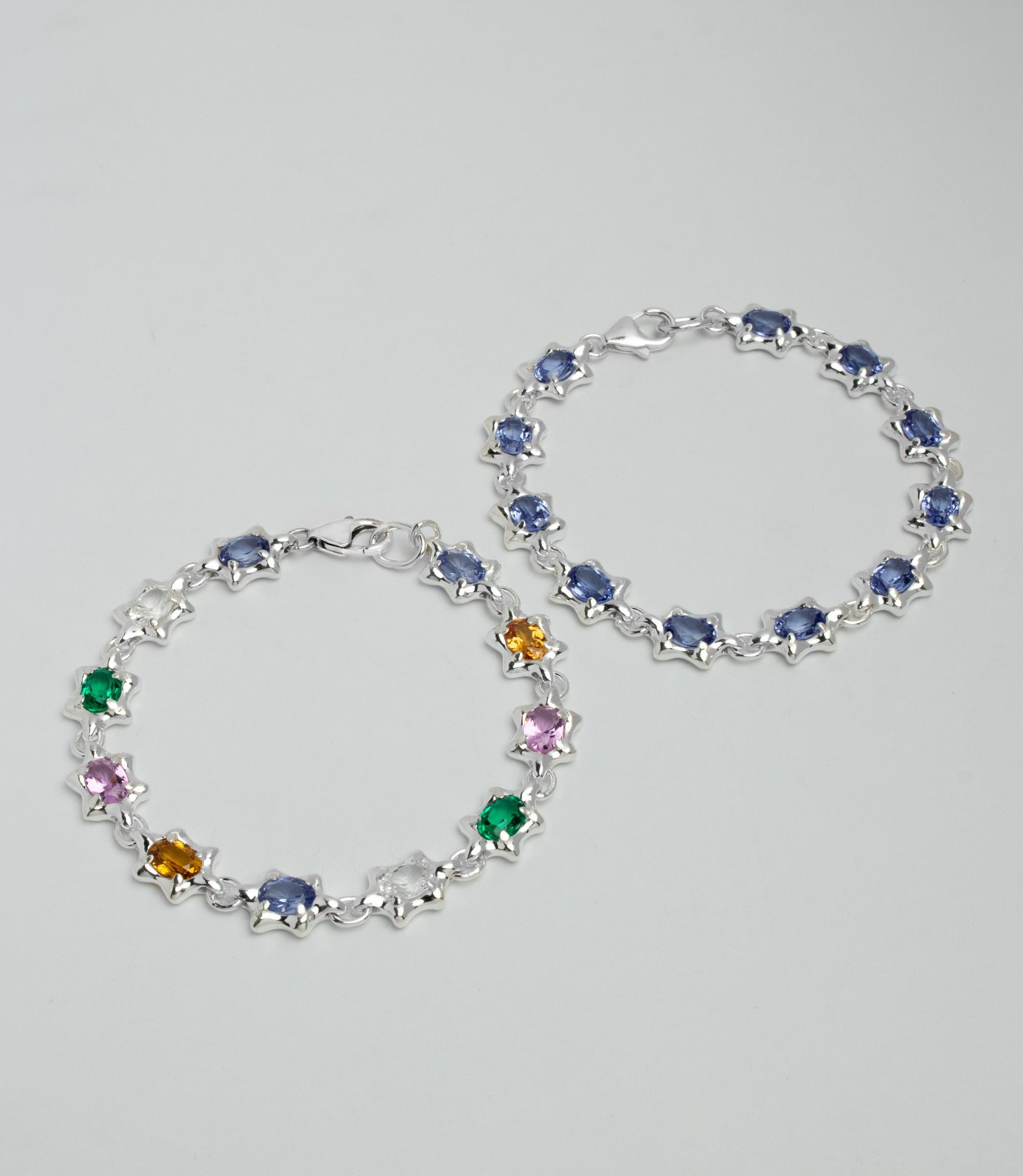 6 Pt Gem Bracelet Rainbow
