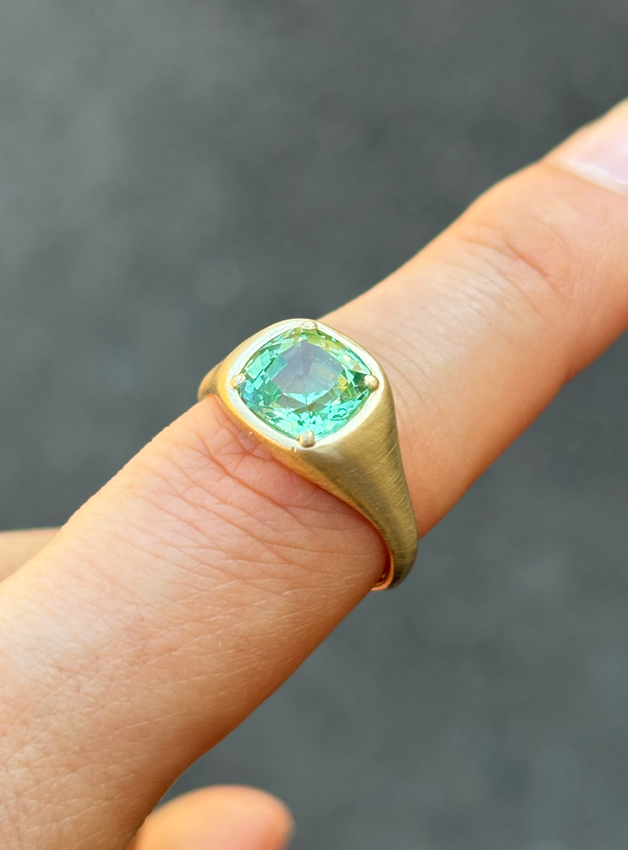 Brushed Green Signet