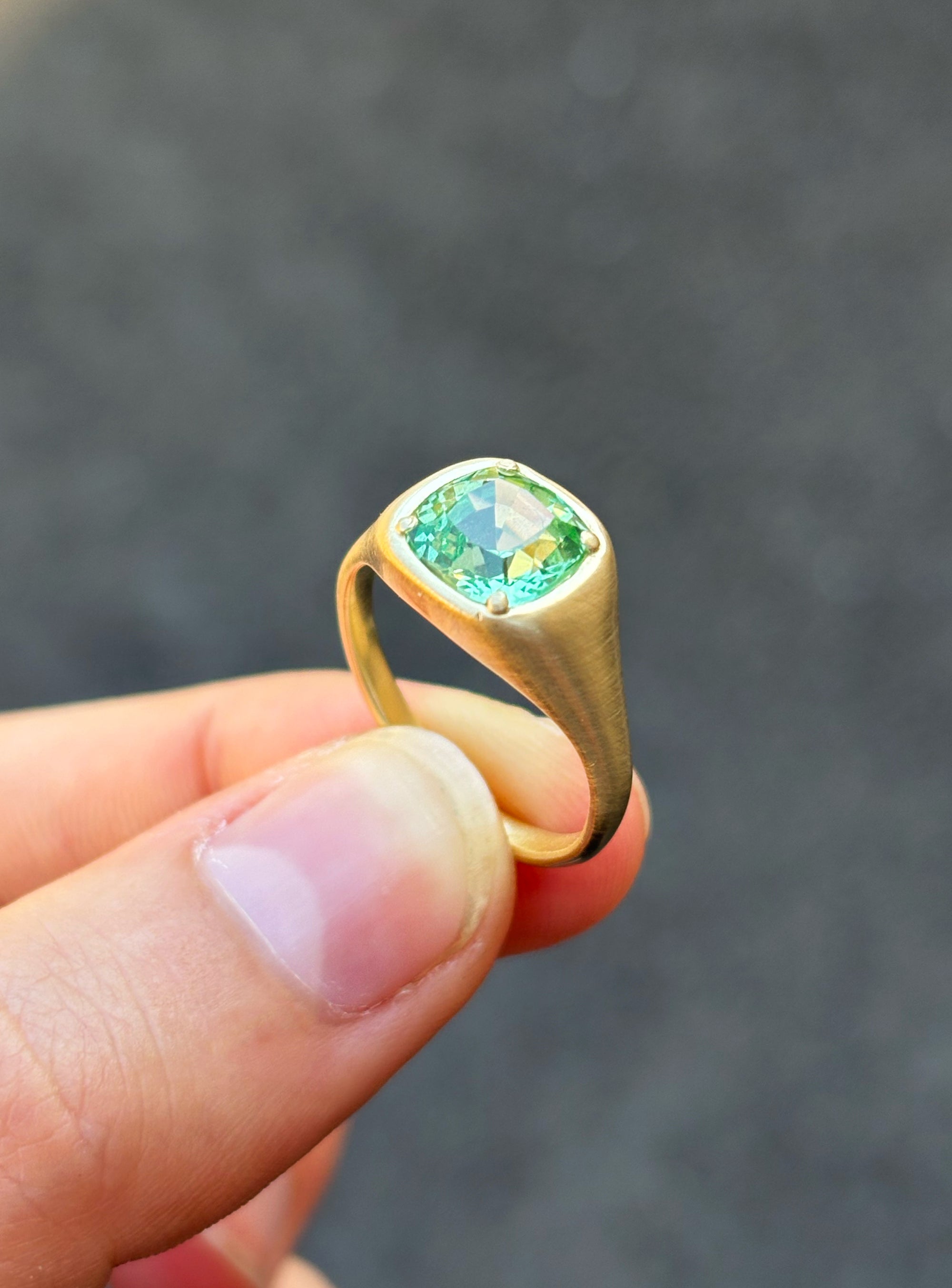 Brushed Green Signet