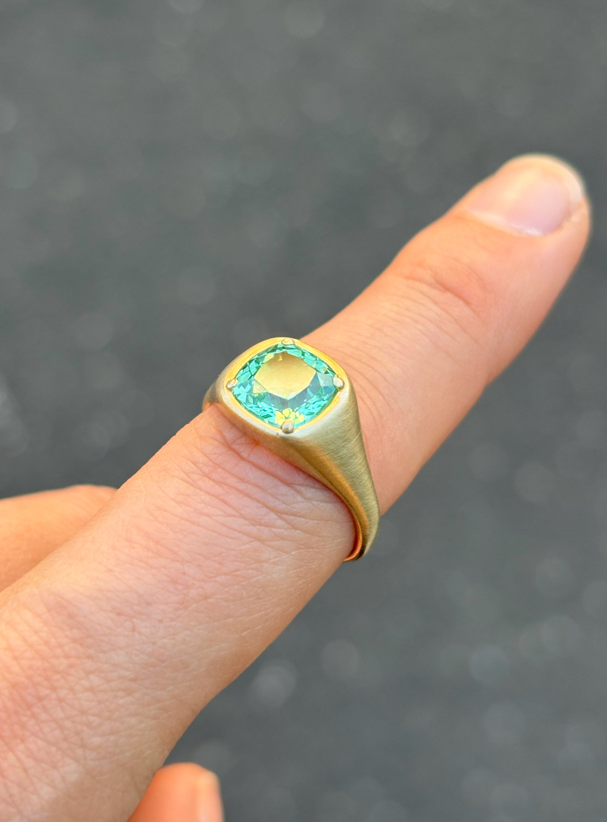 Brushed Green Signet