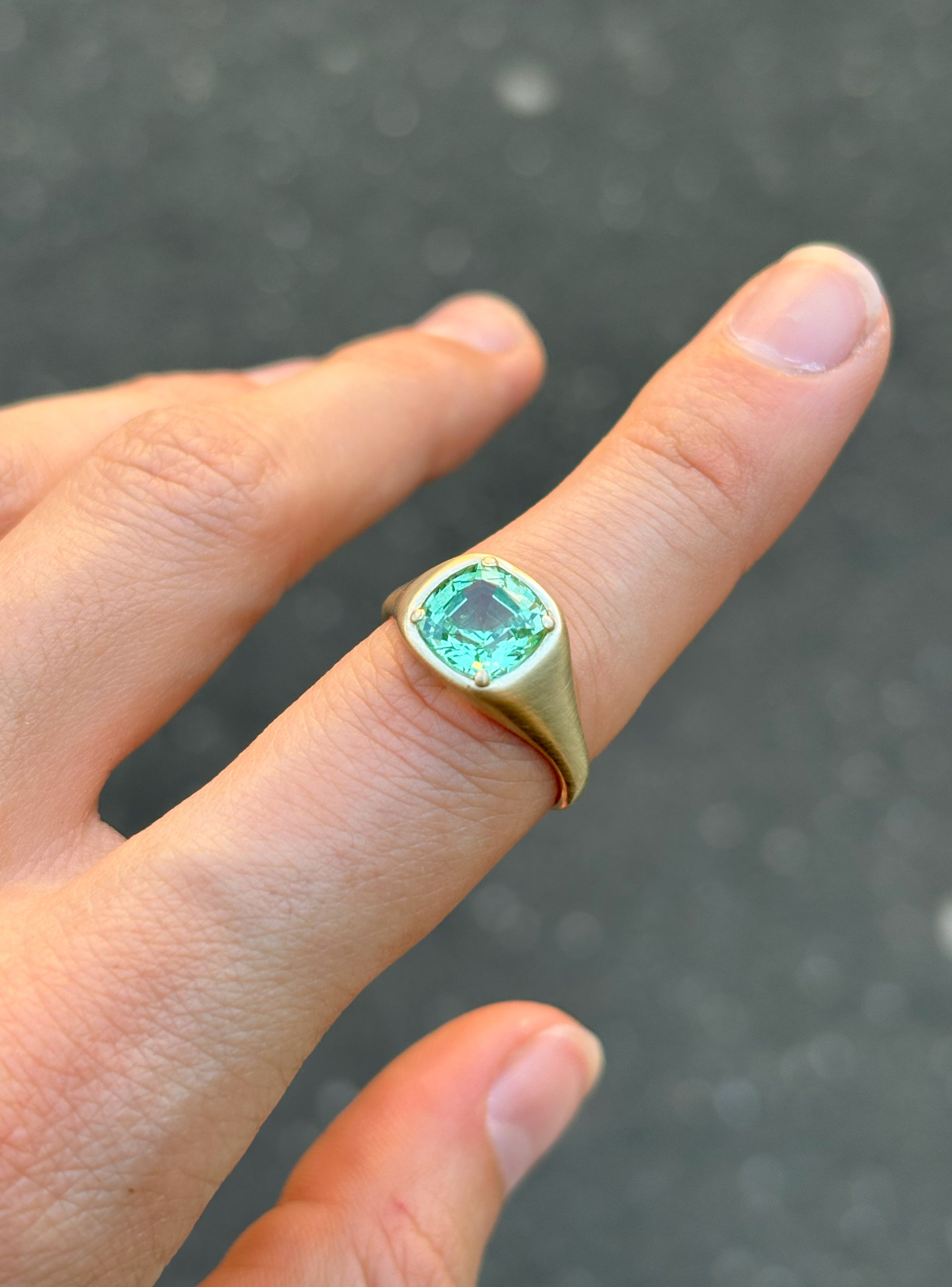 Brushed Green Signet