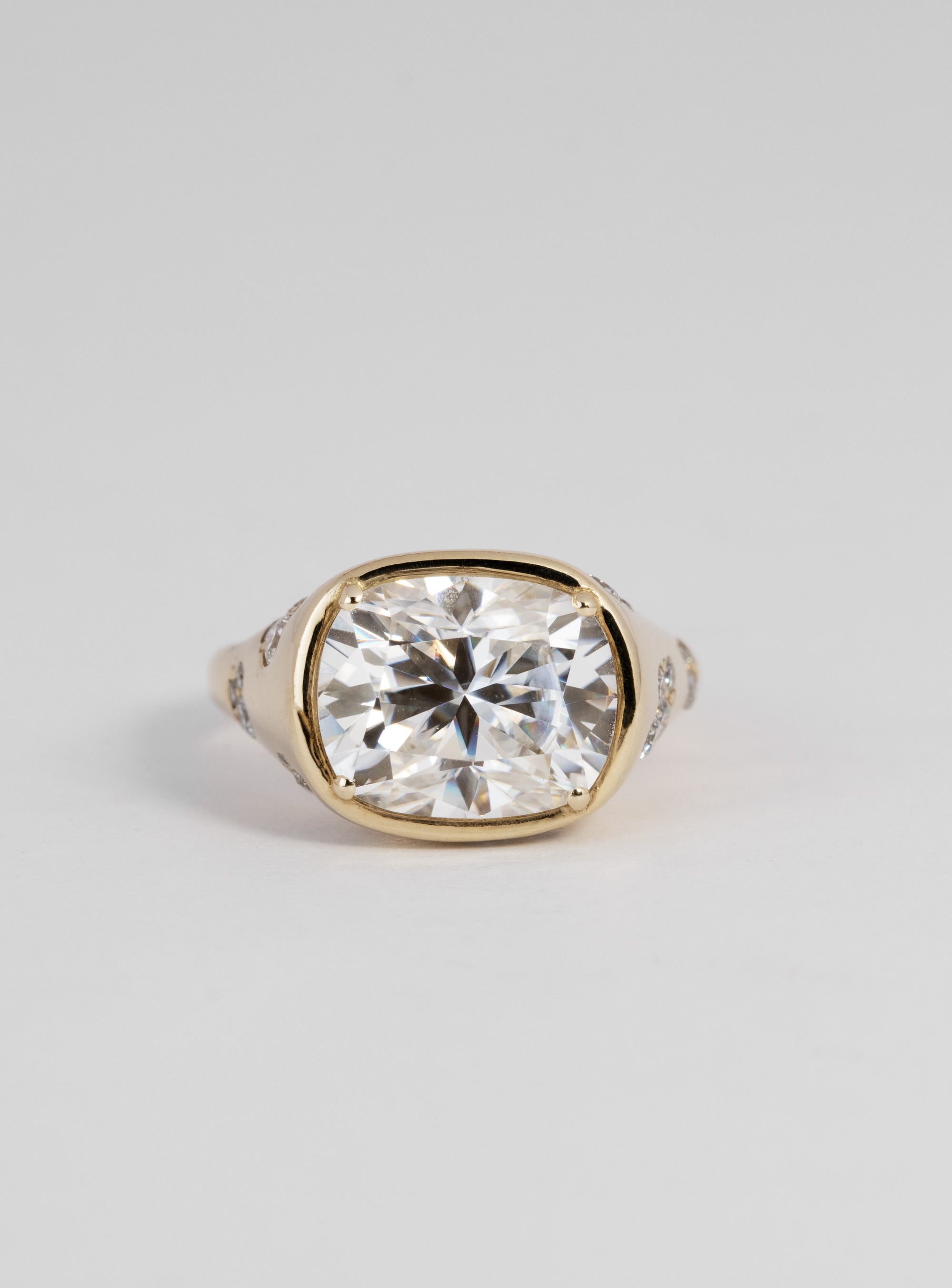 Pave Cushion Ring