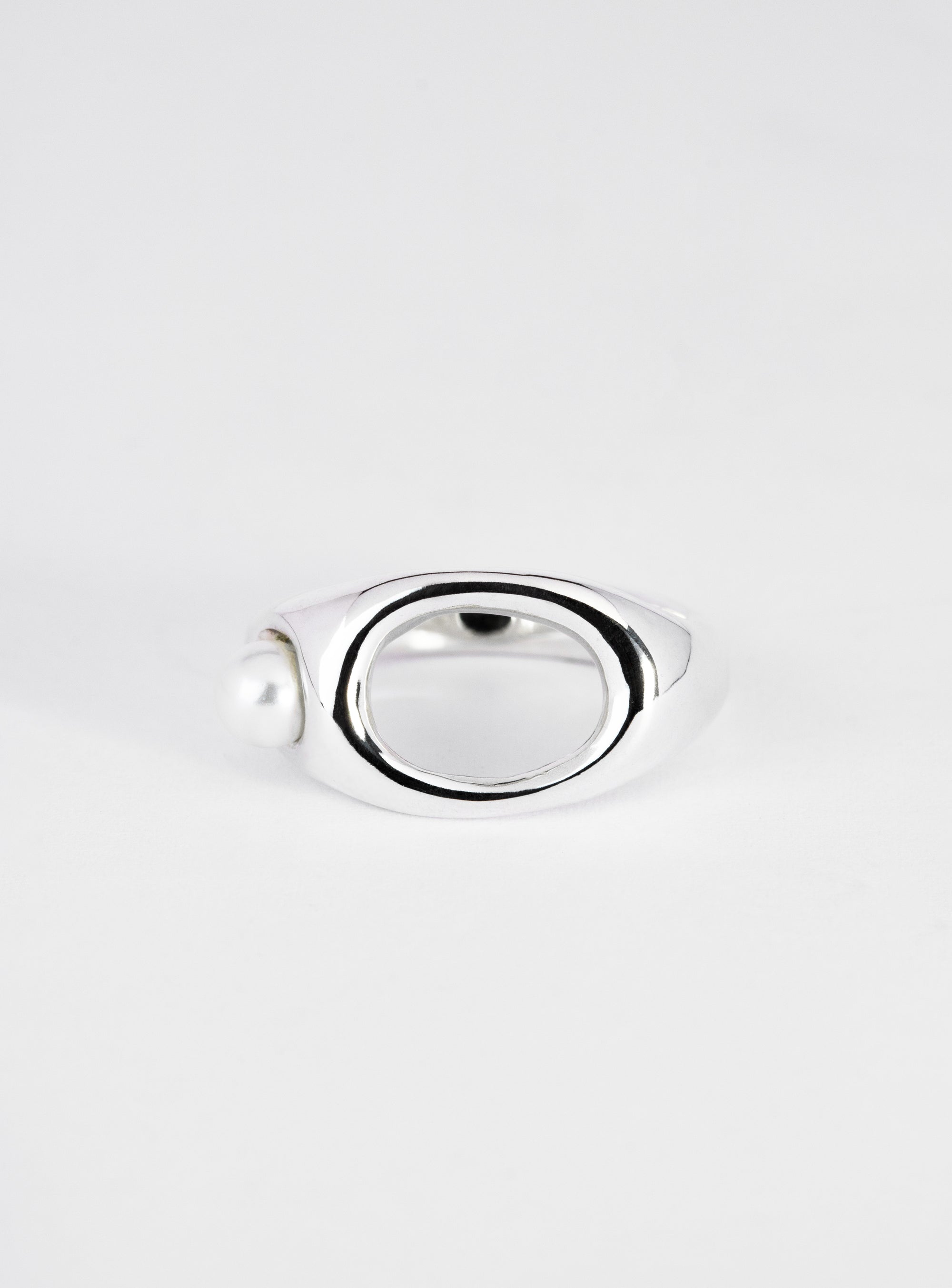 Hollow Pearl Ring