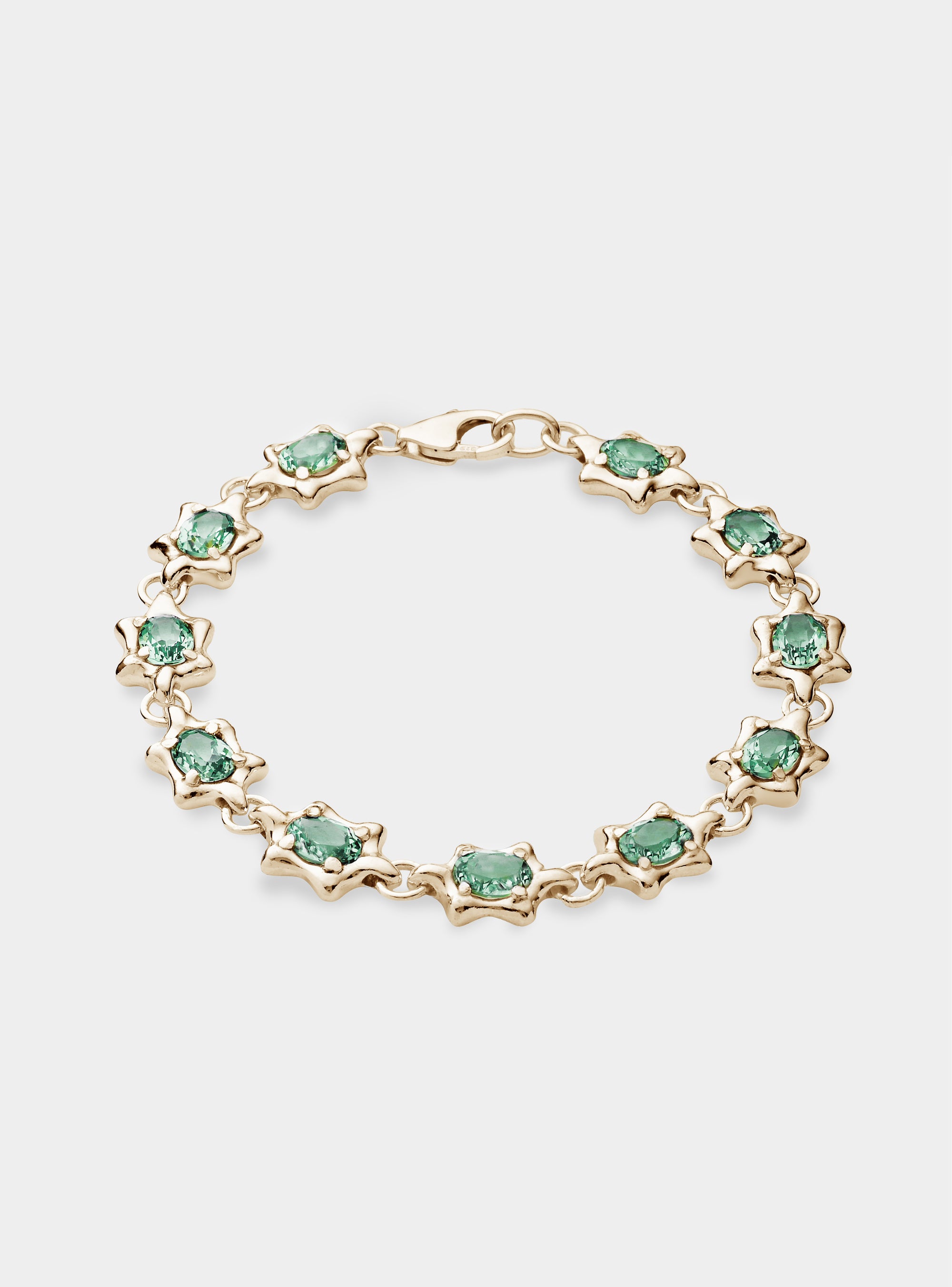 6 Point Gem Bracelet Gold