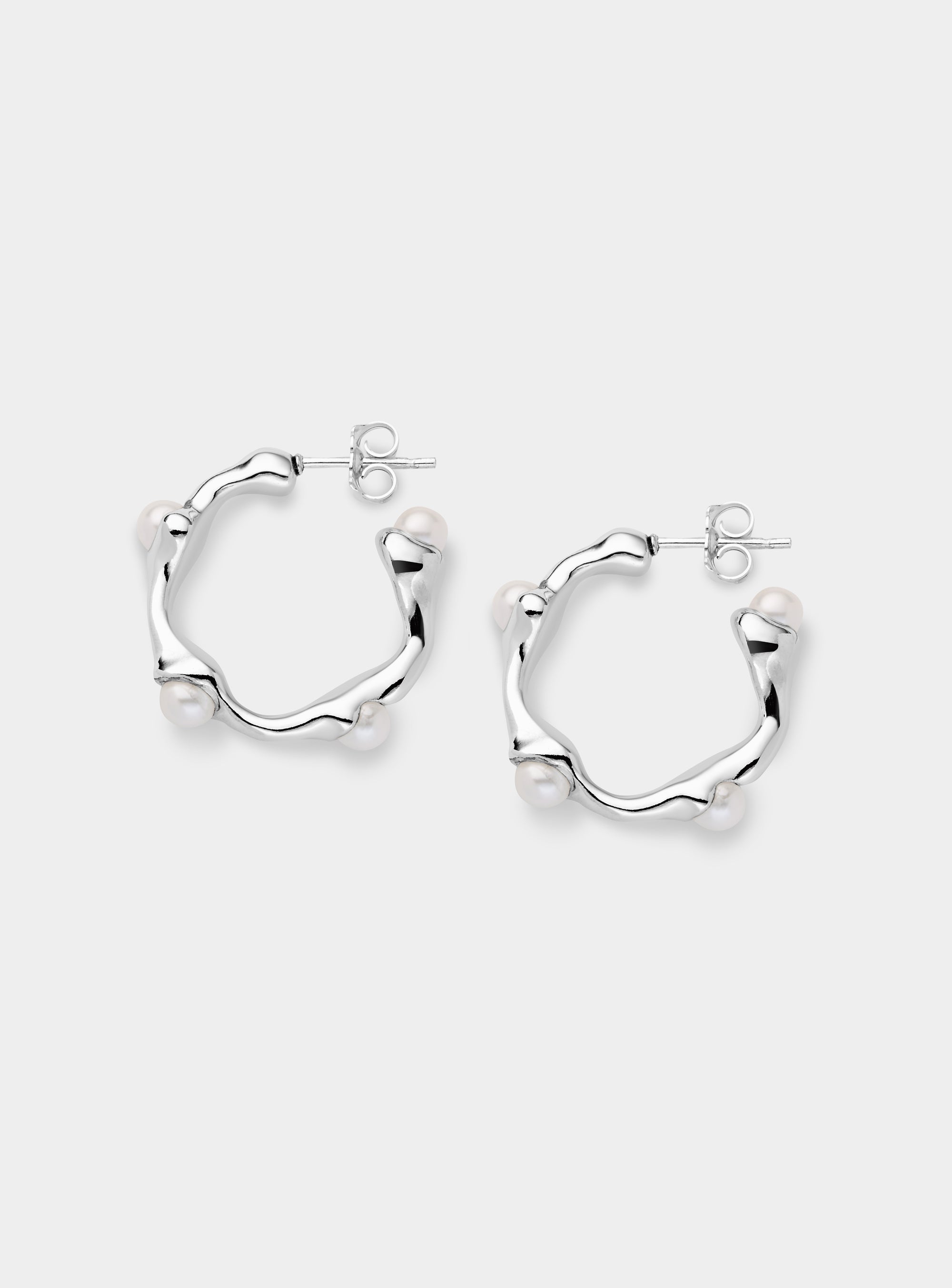 Pearl Hoops (Pair)