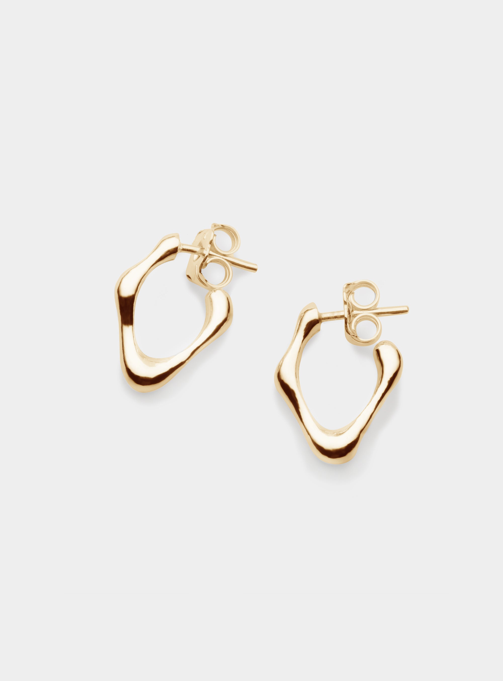 Organic Hoops Small Gold
