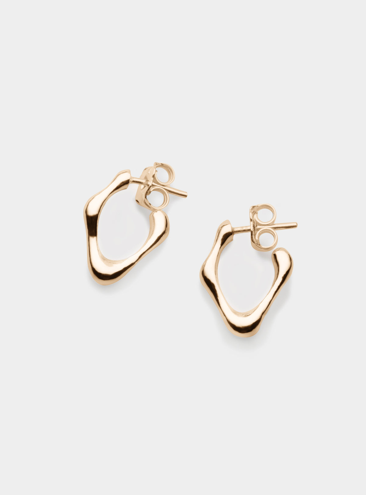 Organic Hoops Small Gold