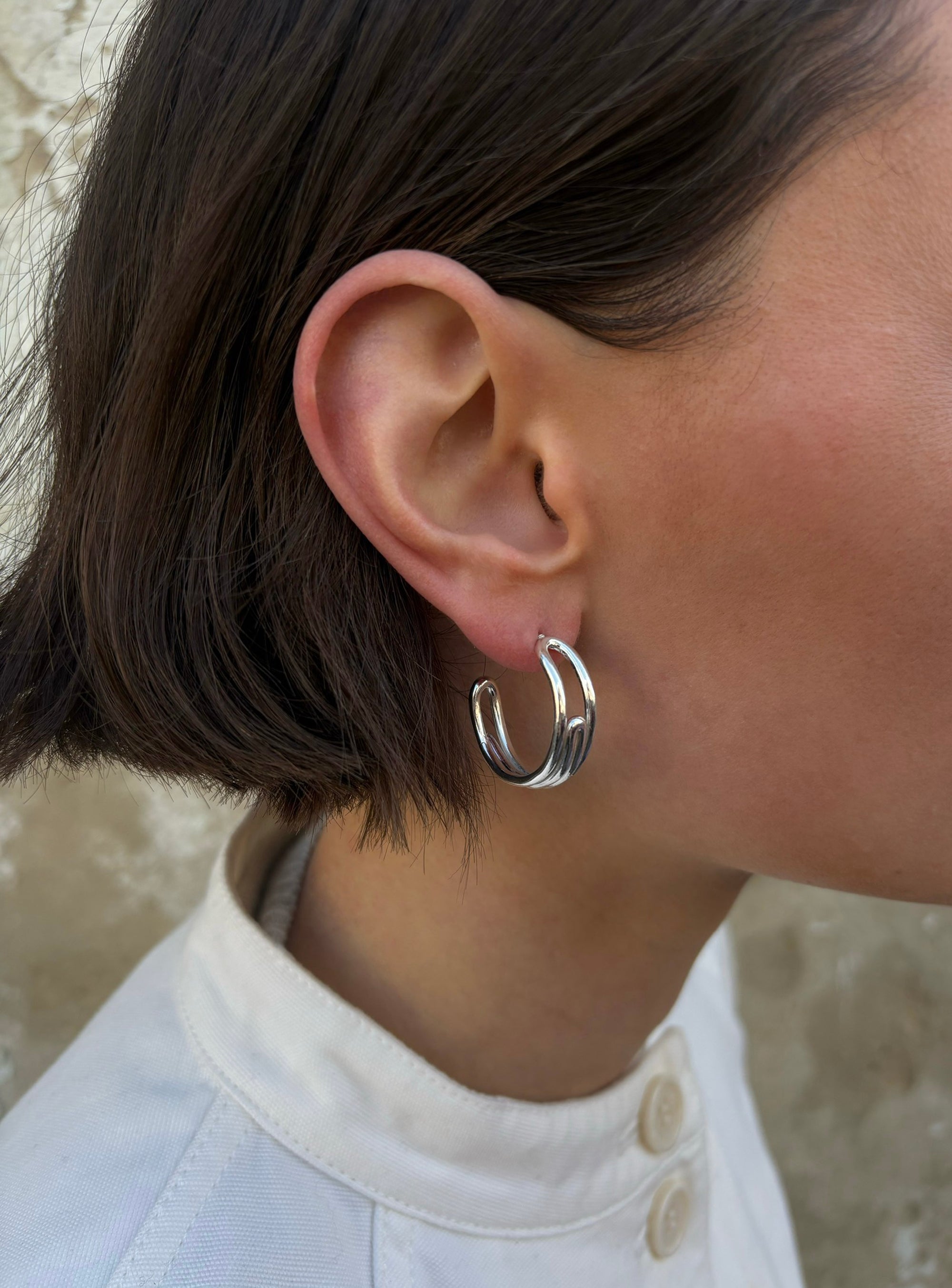 Paper Clip Hoops Large